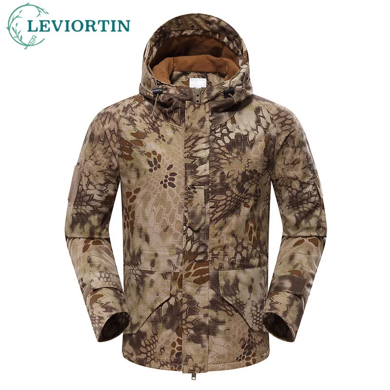 

Men Outdoor Hiking Jackets G8 Waterproof Hooded Windbreaker Thick Warm Coat Camouflage Hunting Clothes Jackets for Male