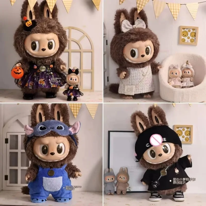 Hot Sales The Monster 58cm Zimomo Enamel Labubu Doll Clothing Decoration Large Clothes Celebrity Style Set Clothes Ornament Gift