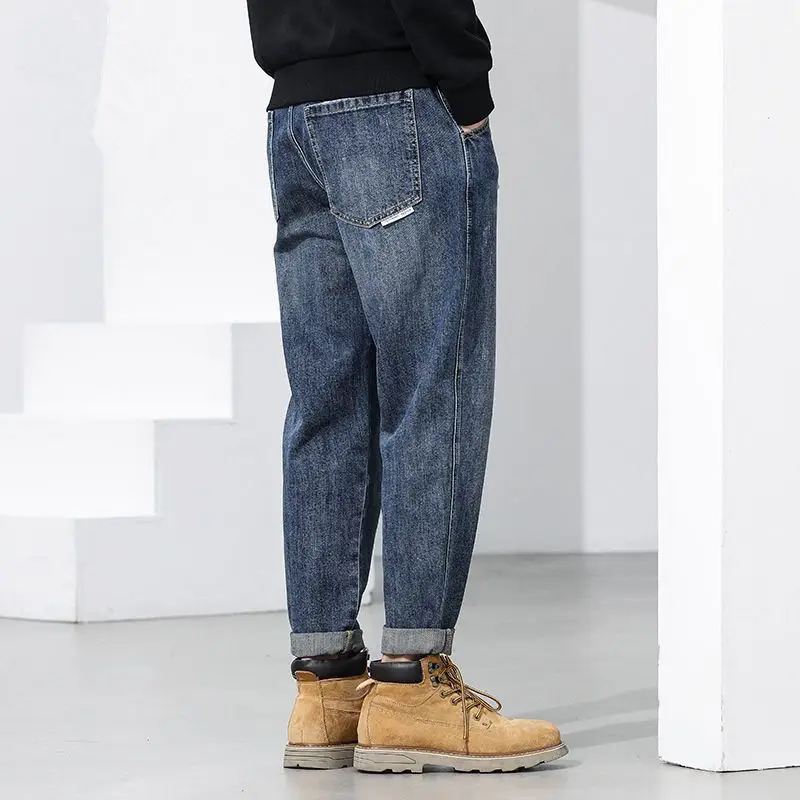 Pantalon homme Cowboy pantalon été jean homme Harem classique Goth mode coréenne jambe large coton régulier nouveau dans le Style empilé Xs