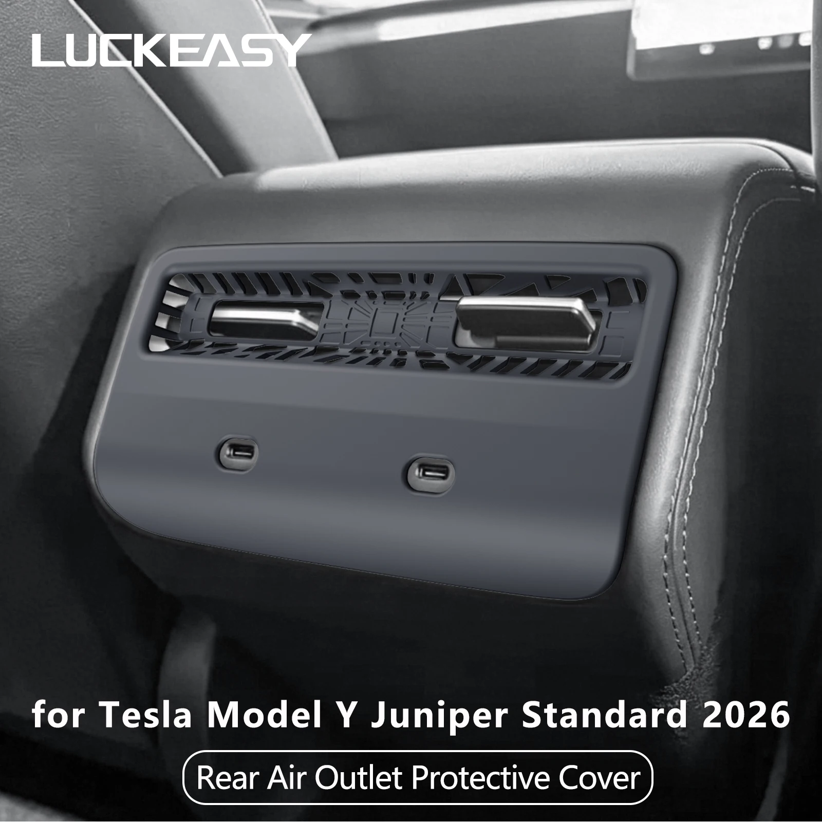for Tesla Model Y Juniper Standard RWD 2026 Rear Air Outlet Protective Cover Interior Accessories Air Vent Filter Cover Trim