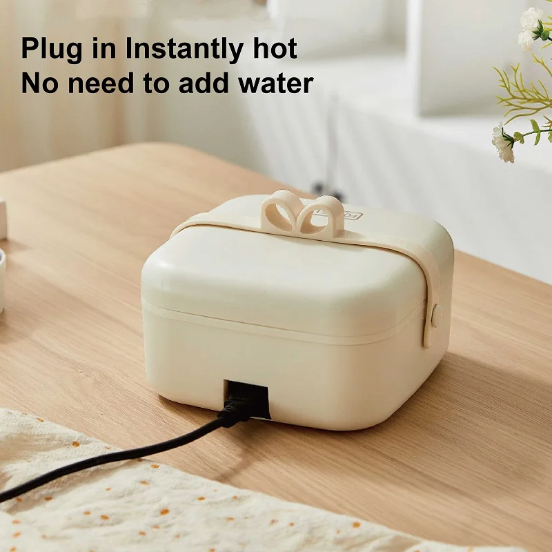 1.2L Electric Lunch Box Portable Water-free Heated Insulated Lunch Box Plug-in Heating Office Lunch Box Outdoors Food Heater