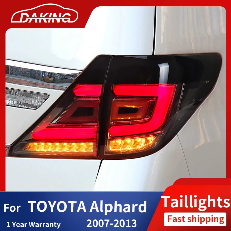 

Da-king New Tuning Cars Tail lights For Toyota Alphard 2007-2013 Taillights LED DRL Running Lights Brake Rear Parking Light