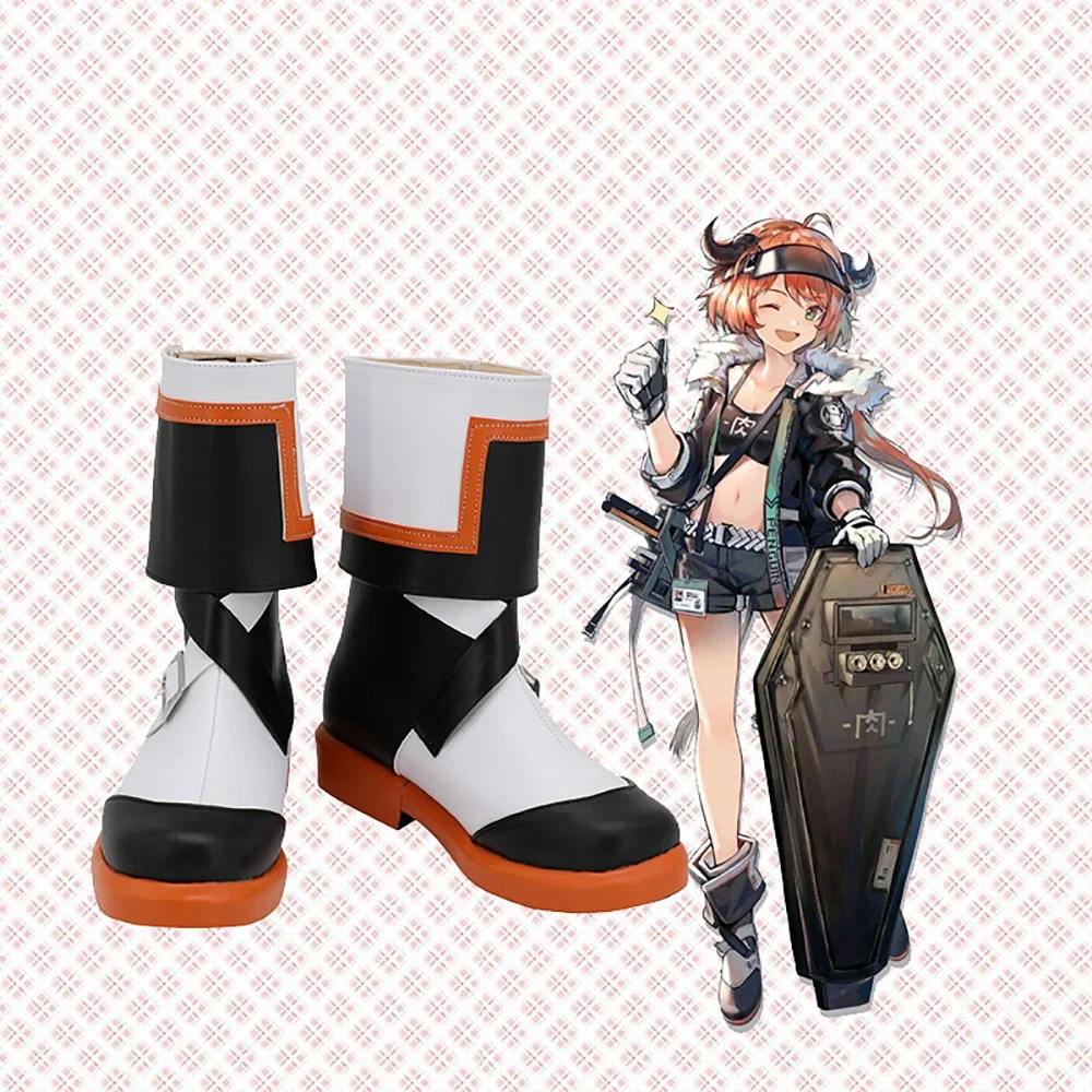 

Arknights Croissant Cosplay Boots Customized Leather Shoes Unisex Any Size Halloween Cosplay