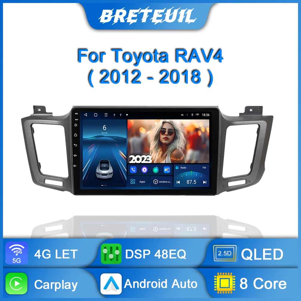 

Car Radio For Toyota RAV4 Rav 4 XA40 2012 - 2018 Android Multimidia Video Player Navigation GPS Carplay Touch Screen Auto Stereo