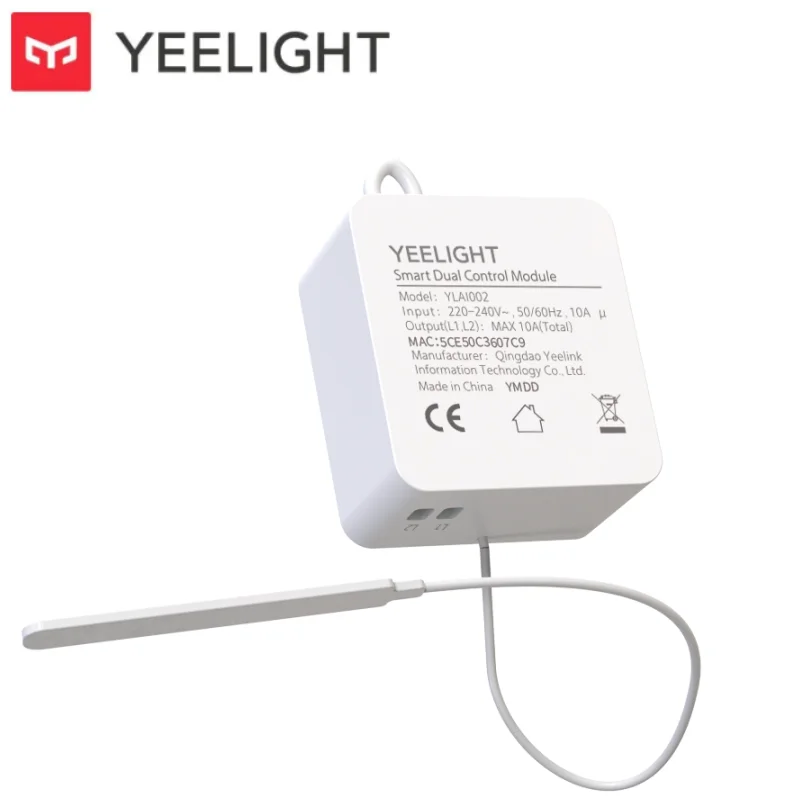 Yeelight Smart Dual Control Module 220V Bidirectional Wireless Relay Controller For Smart Home is suitable For Mi Home APP