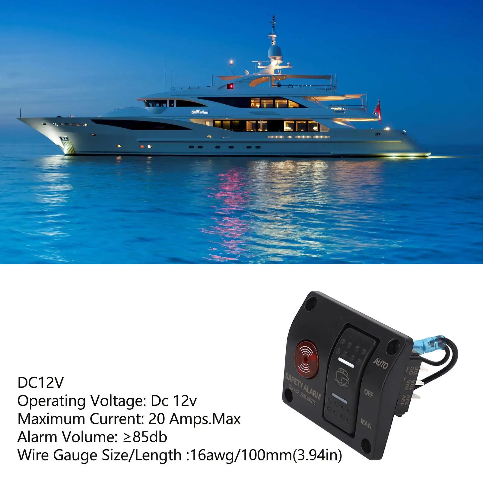 

Durable 3-Way Manual Bilge Pump Switch Panel - Automatic Off ABS Control for Yachts & for ships