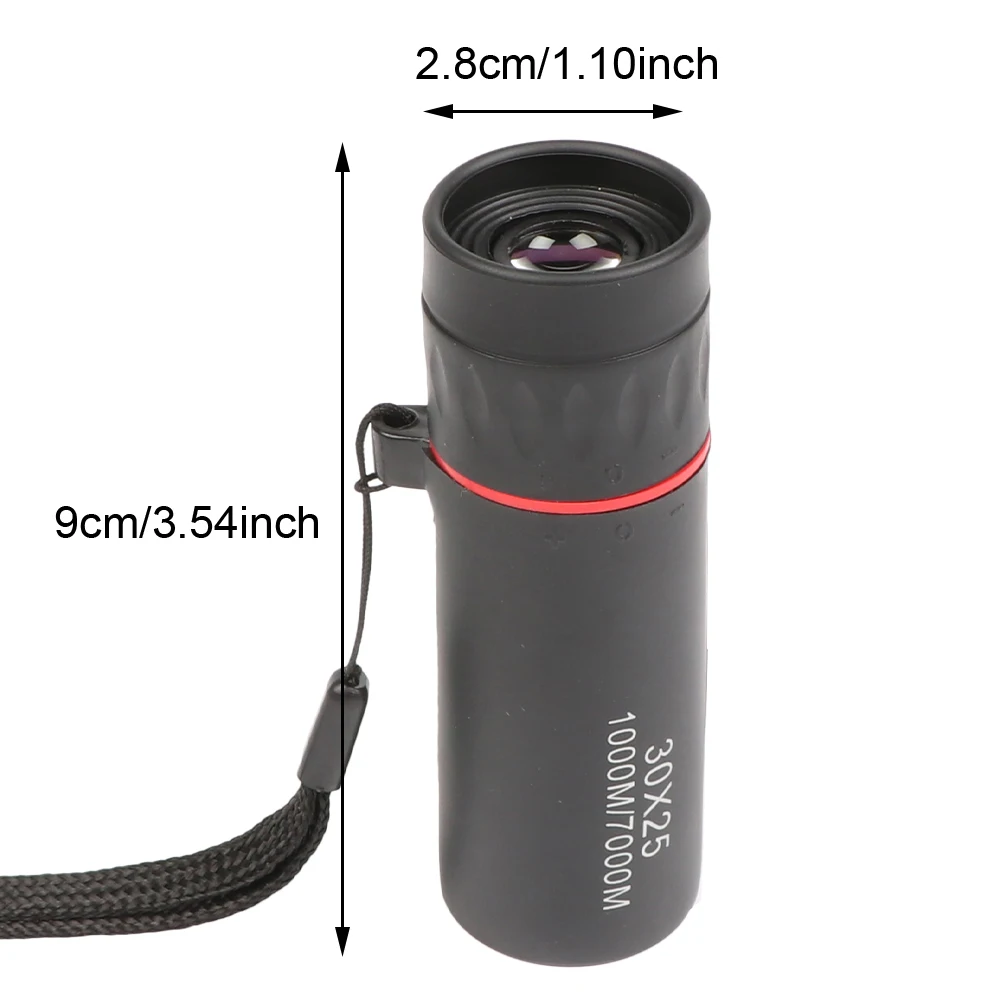 HD30x25 Telescope Monocular Waterproof Mini Portable Spotting Scope High Definition Adjustable Focal Telescope For Bird Watching