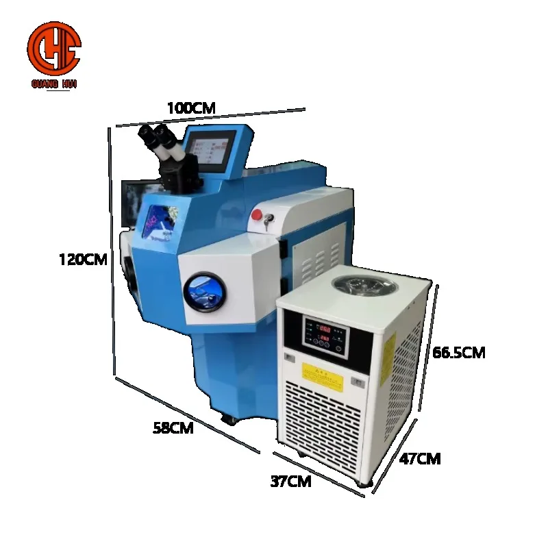【New】Mark 200-Watt   Welder for Metal Applications Gold & Silver Jewelry with Water Cooling System External Display-New Cond
