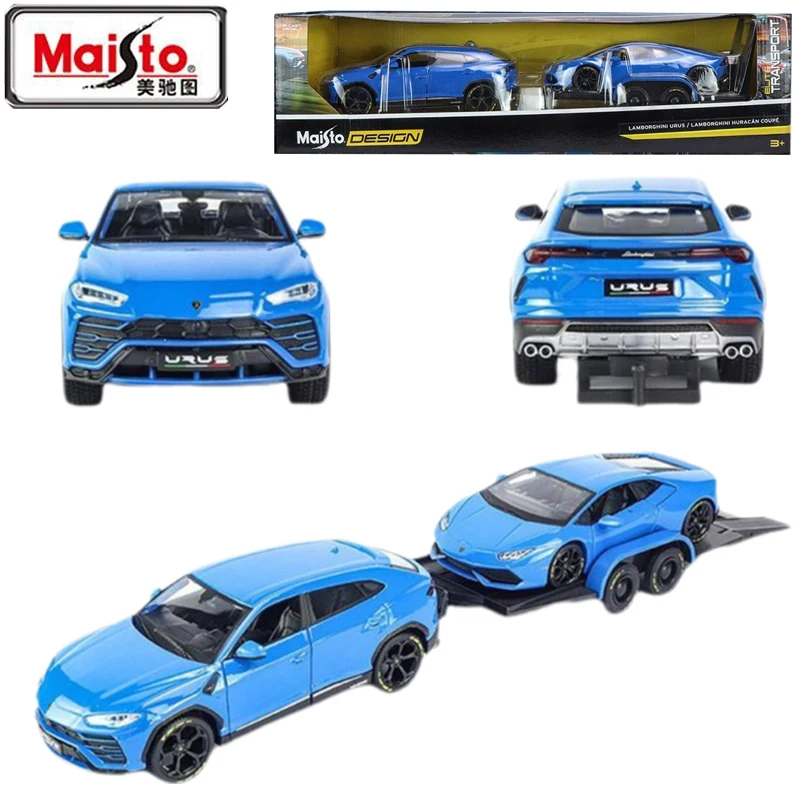 Maisto Original Genuine 1/24 Lamborghini Usrs/ Lamborghini Huracan Coupe Trailer Alloy Die-Casting Simulation Model Toys