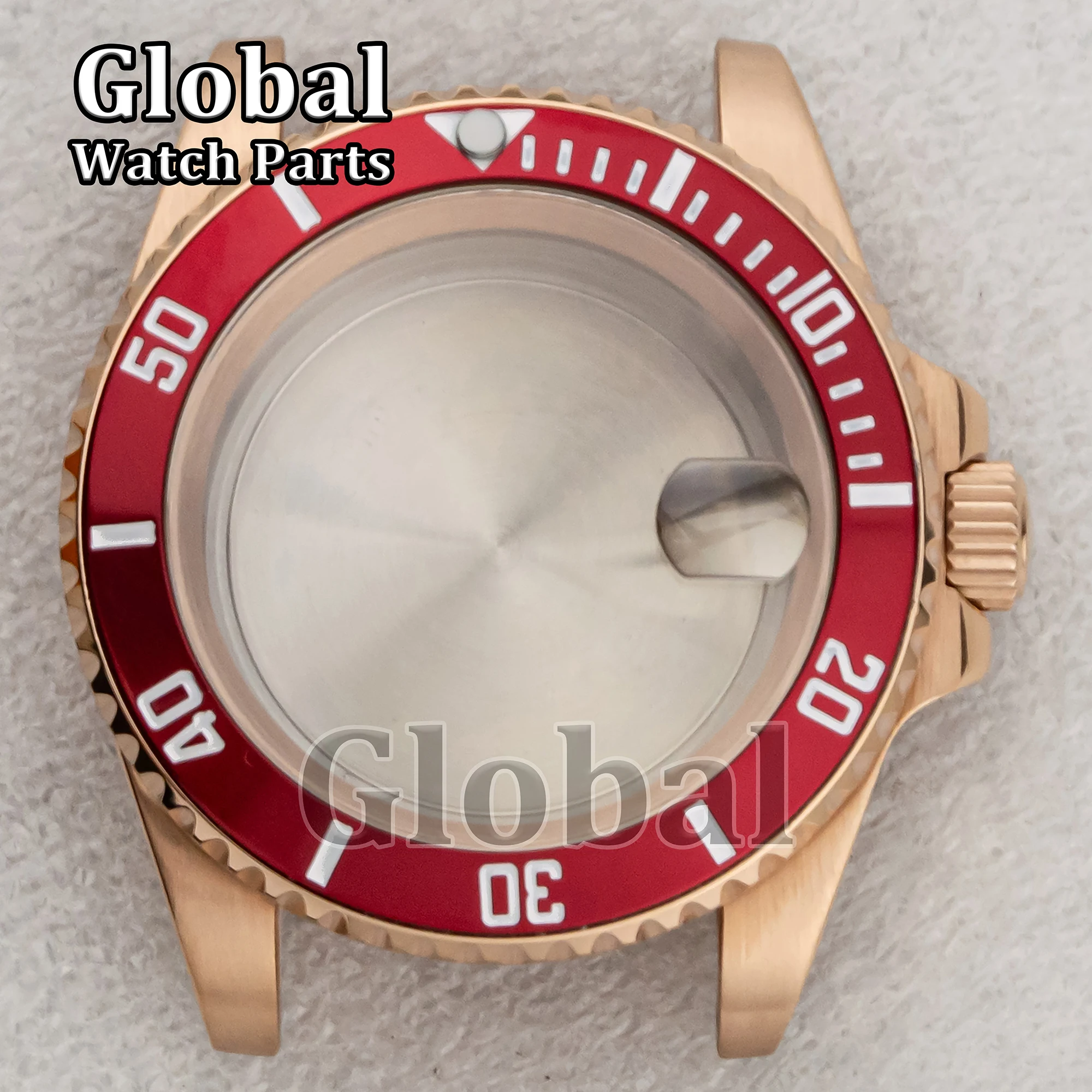 Корпус часов из розового золота 40 мм для SUB GMT Fit NH35, автоматический механизм, корпус из нержавеющей стали, сапфировое стекло, запасные части для часов