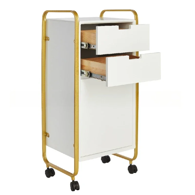 Platinum Barber Cart Hair Salon Toolbox Tool Cart Hair Salon Cart with Wheels Barber Shop Storage Shelf