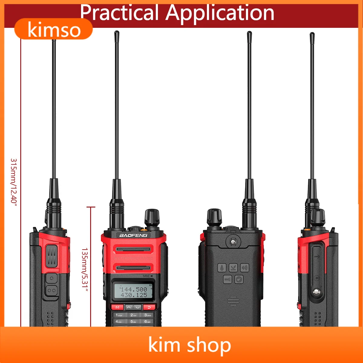 KIMHYUN Talkie-walkie Baofeng UV-9R PRO IP67 Waterproof Uv 9r Pro Handheld Two Way Ham Radio Dual Band UHF/VHF BF-UV9R Pro Walki