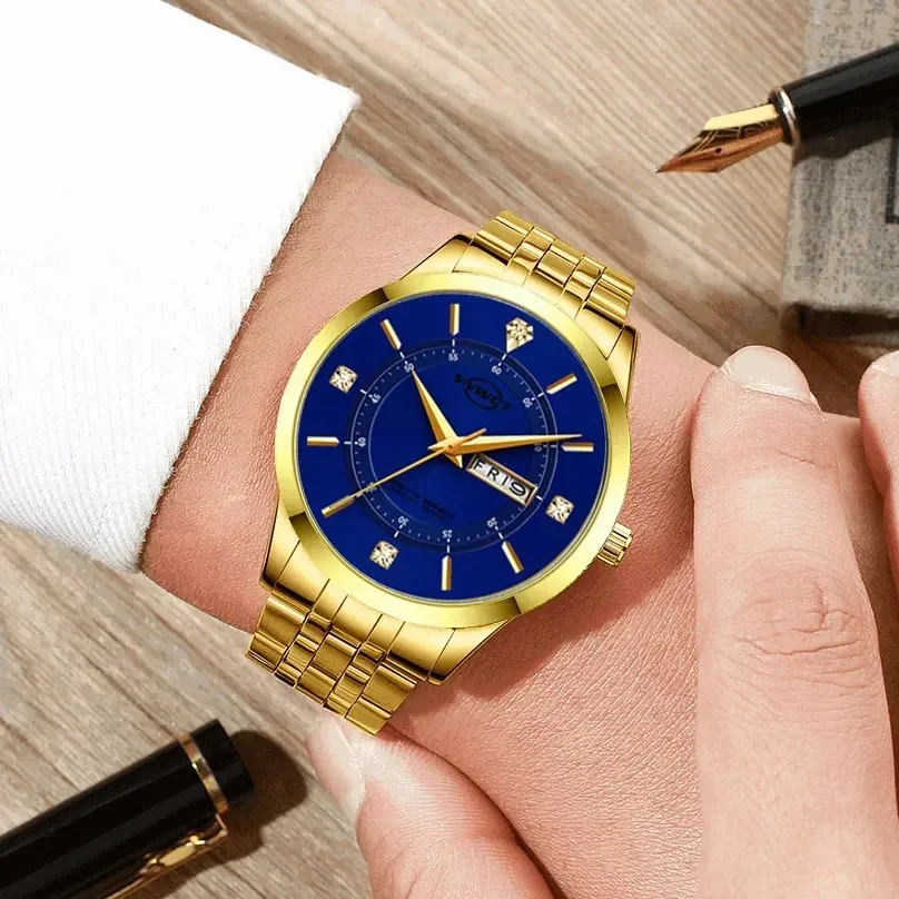 Sport Men Watch Luxury Brand Waterproof Quartz Watch Casual Stainless Steel Business Date Wrist Watch Relogio Masculino