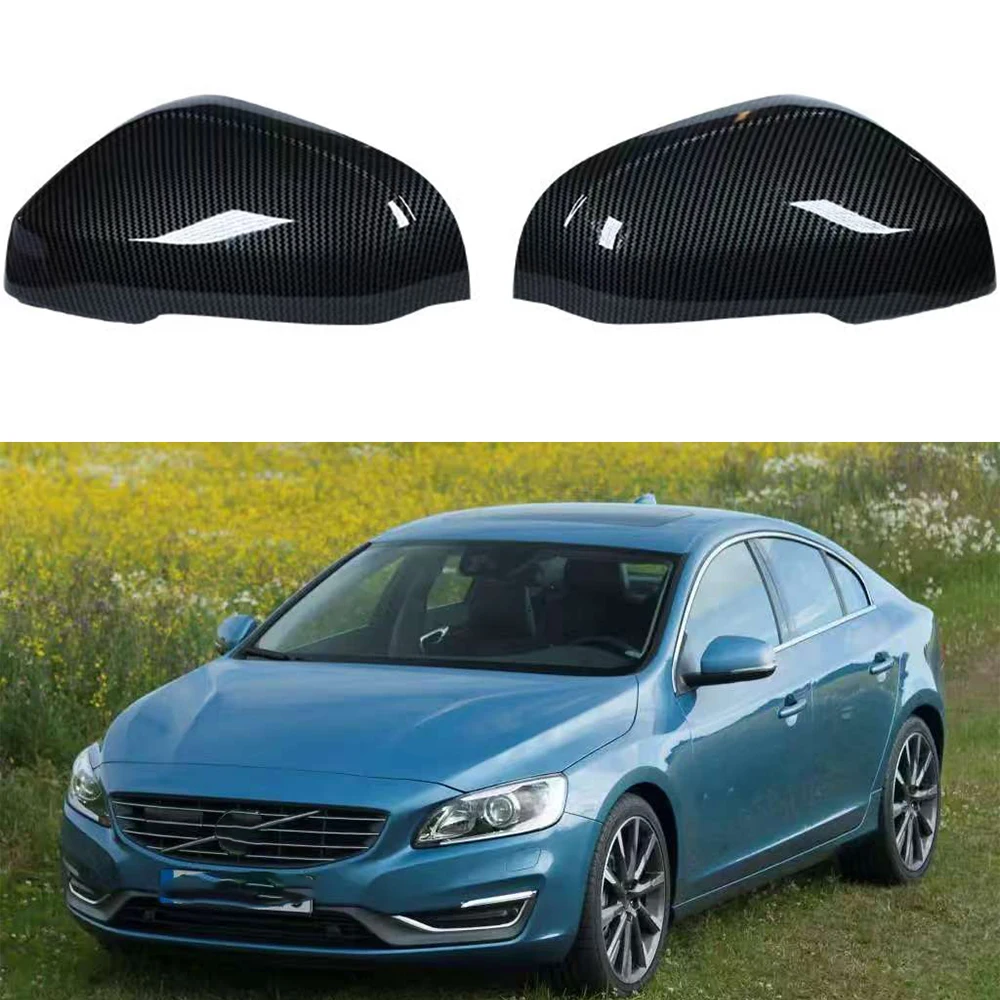 

Для 11-19 Volvo S60 V60 крышка зеркала корпус ABS углеродное волокно сменный узор левый + правый комплект