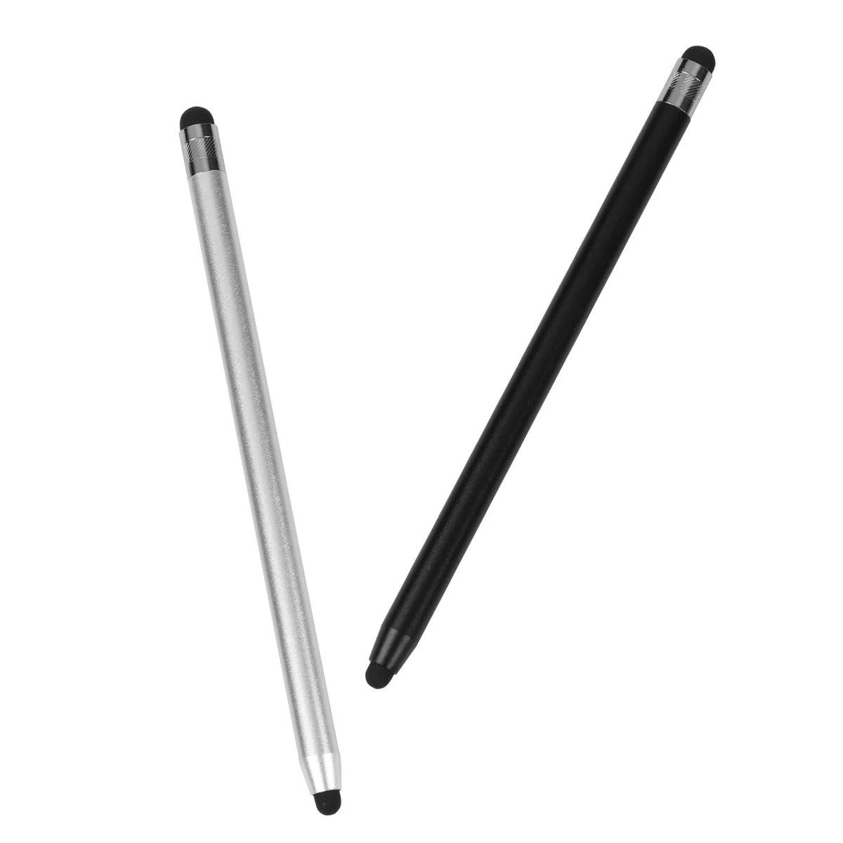 2 Pcs Stylus Pens for Touch Screens Mobile Tablet Capacitive Phone Black Double-end