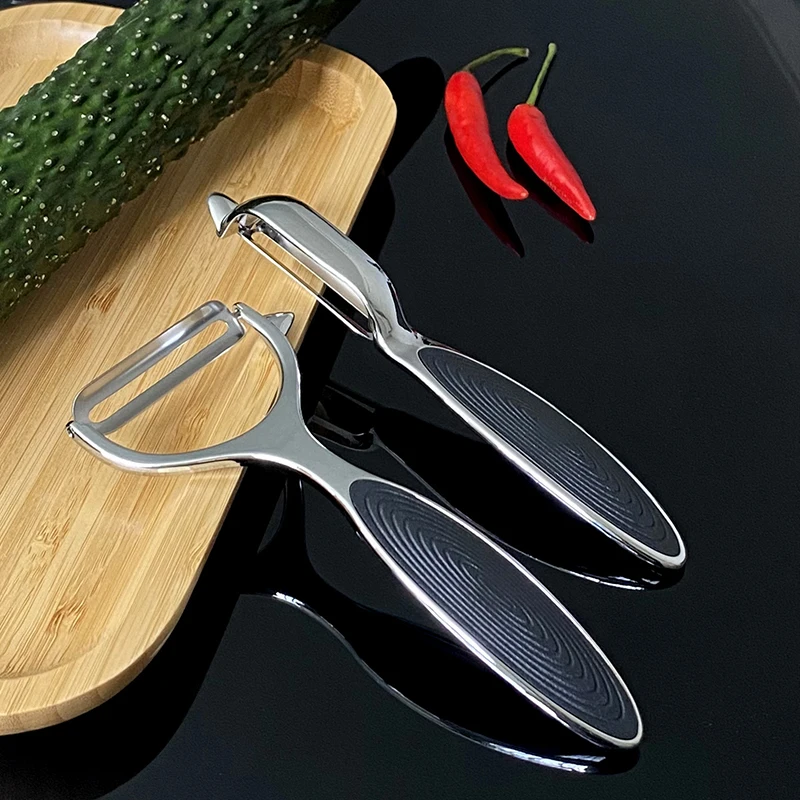 

Two-piece Stainless Steel Peeler Zinc Alloy Blade Multifunctional Vegetables And Fruits Peeling Knife Household Kitchen Tools