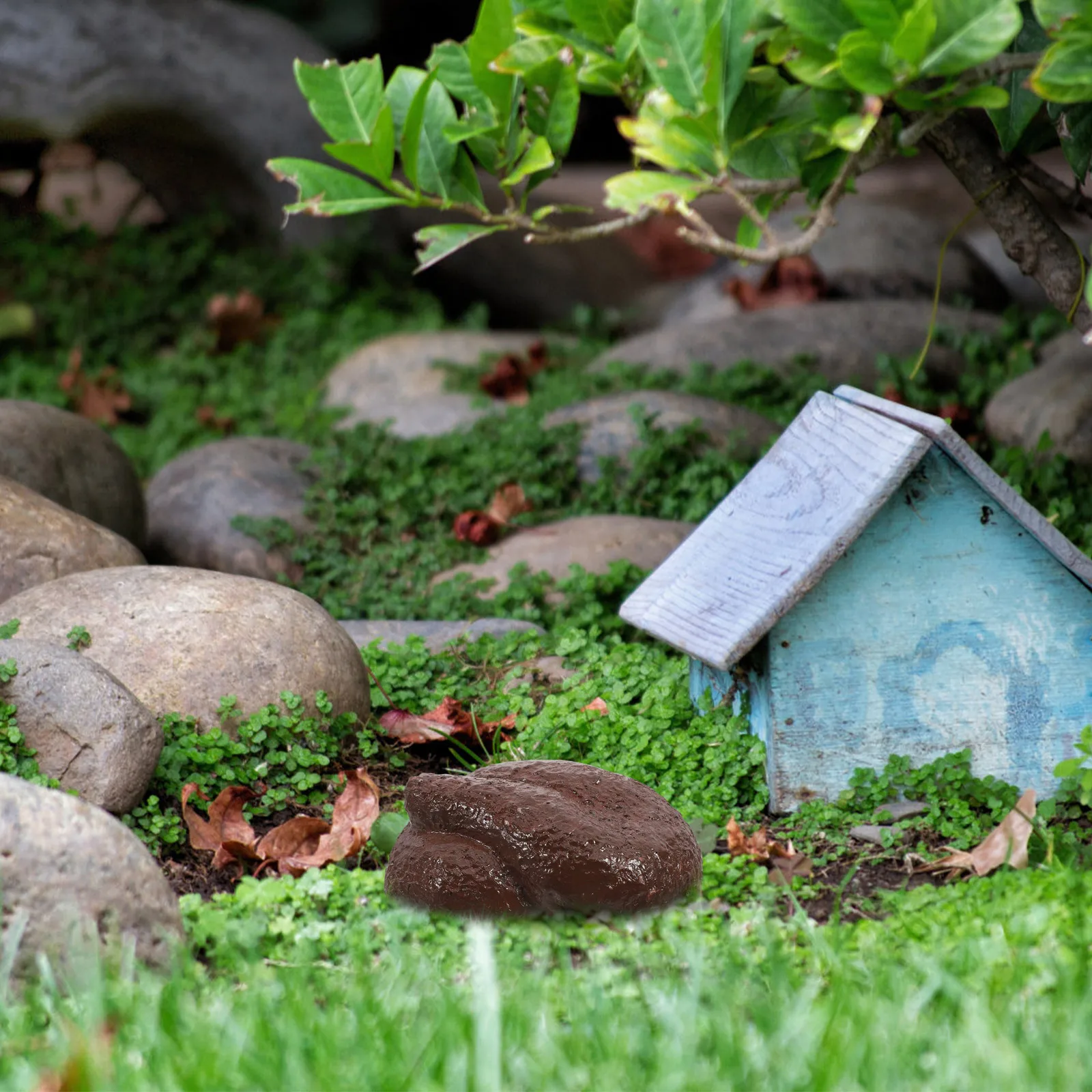 Key Box Hidden Safes Realistic Poop Design Large Capacity Outdoor Suitable Easy Installation Garden Decor Concealer Rock Statue