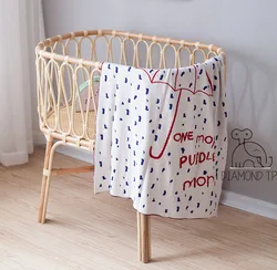 Children's room rattan furniture manual rattan baby crib