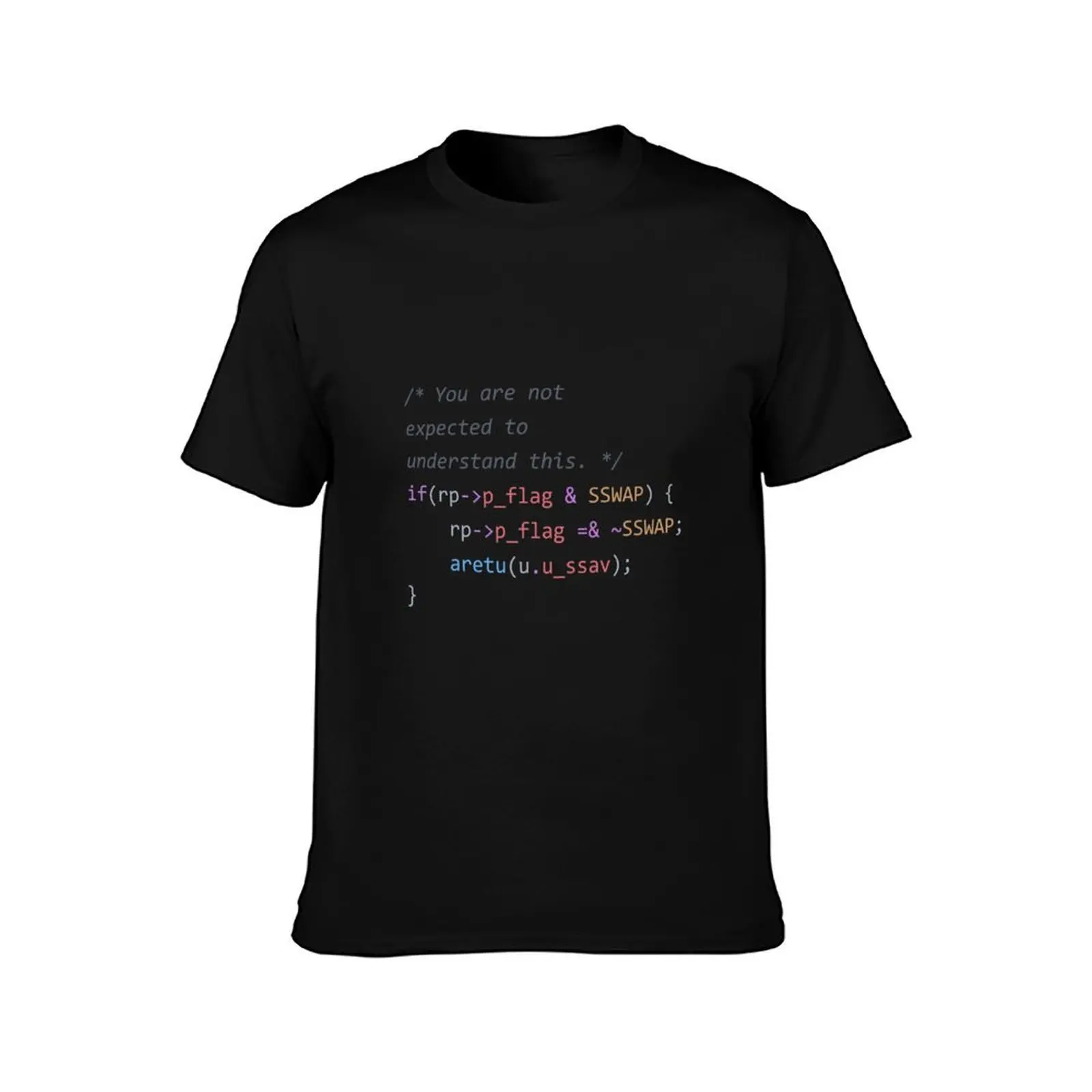 You are not expected to understand this. Code in C programming language T-Shirt anime figures tshirts for men