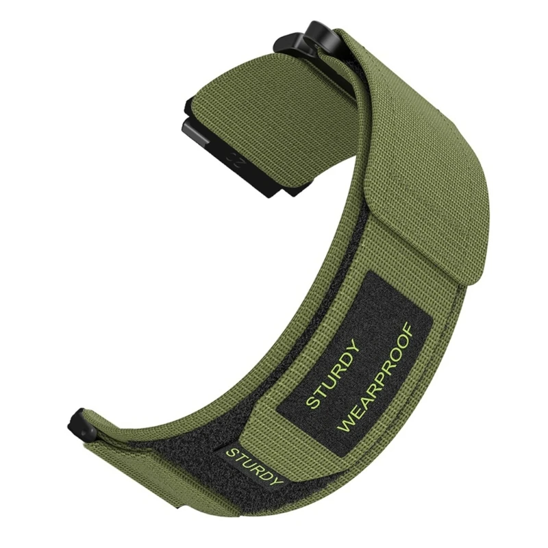 Adjustable Nylon Canvas Watch Straps, Sporty Wristband for 18mm 20mm Smartwatches