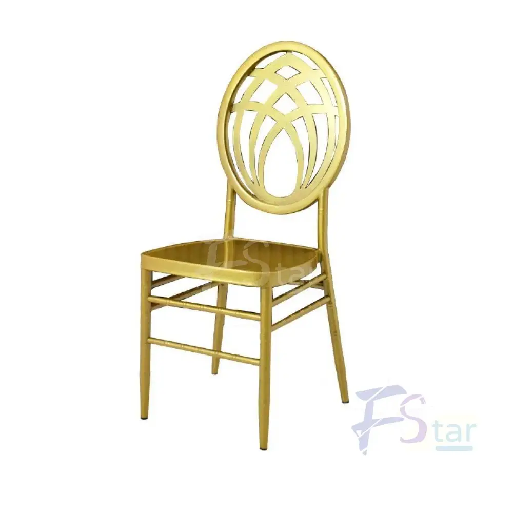 Wholesale New Round Flower Back Metal Chiavari Chair Hotel Wedding Dining Chair