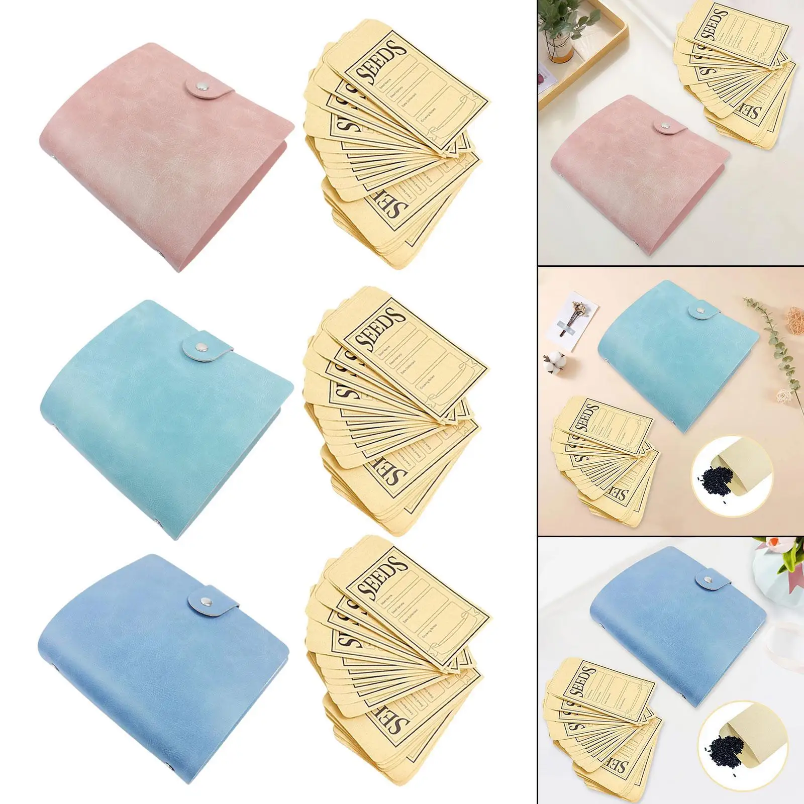 Garden Storage Binder with Resealable Sample Bags for Organizing