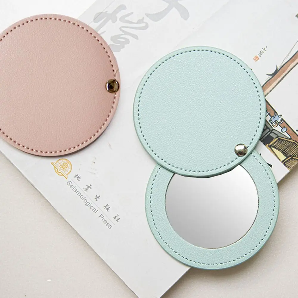 INS Round Personalized Ultra-thin Gift for her Beauty Travel Accessories Makeup Mirror Compact Pocket Mirror Cosmetic Mirror