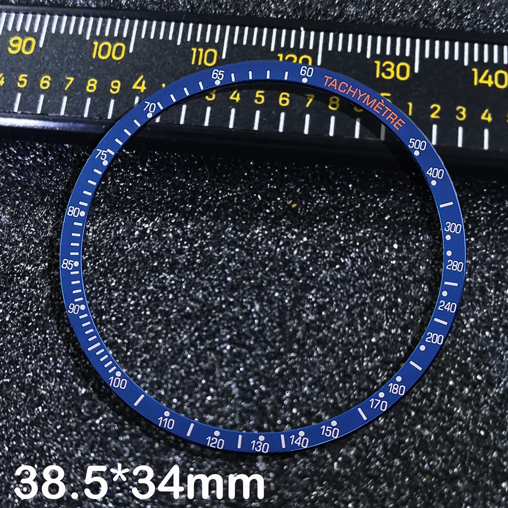38.5*34.2 مللي متر إطار ألومنيوم مسطح ساعة رجالي إدراج ل 40 مللي متر-42 مللي متر سرعة ماستر VK63 ساعة حافظة ساعة حلقة اكسسوارات استبدال