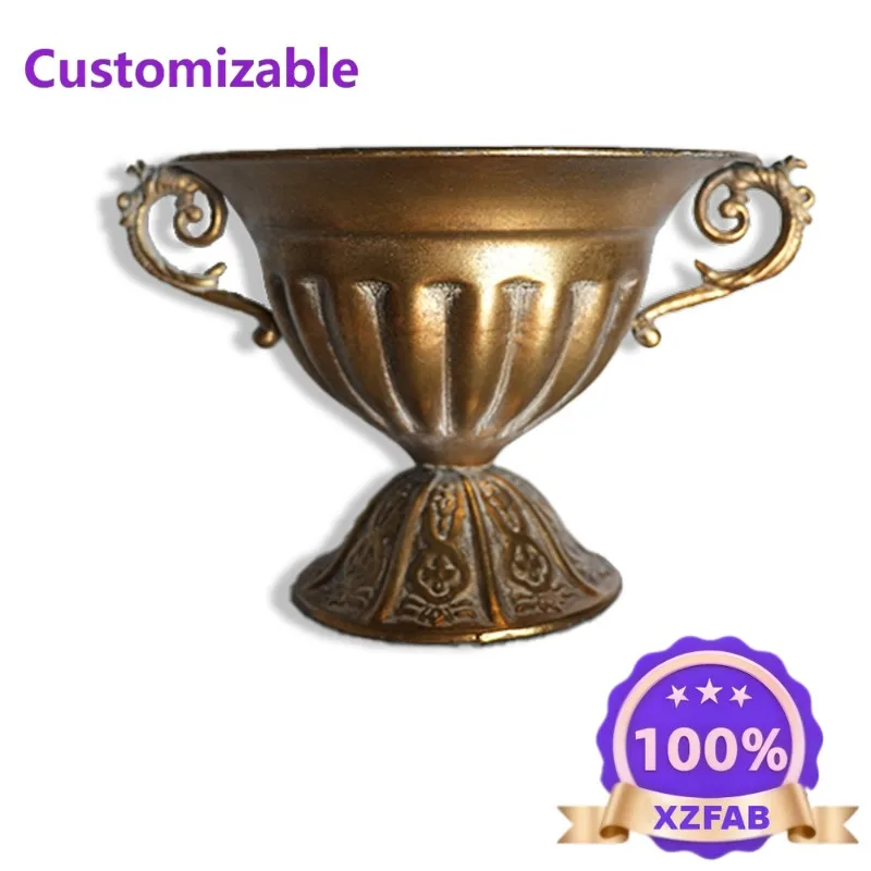 Factory Direct 2026 Factory Direct European Home Furnishing Gold Trophy Decorative Utensils Ornament Living Room Study Storage