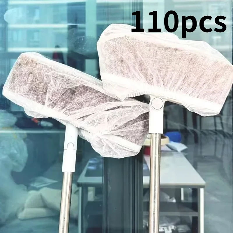 110pcs Disposable Static Dust Broom Covers Suitable for Household & Commercial Use, Electrostatic for Hard Floors, Pet Hair