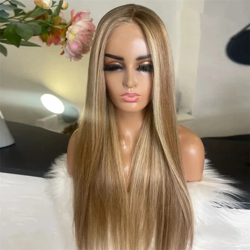 Ombre Bruine Wortels Pruiken Voor Vrouwen Transparant Kant Front Menselijk Haar Pretokkelde Hd Lace Frontale Pruik 13X6 Braziliaanse Pruik