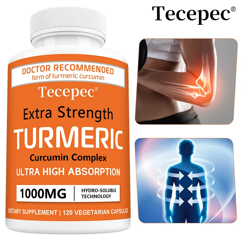 

Turmeric Curcumin Capsules, Ultra Absorption, 1,000 Mg, Joint Support, Dietary Supplement, Extra Strength, 120 Veggie Capsules