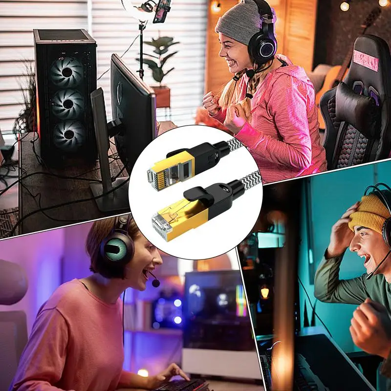 Cabo Ethernet Cat6 Lan, baixa atenuação, cabo vertical, anti-interferência, conexão de alta velocidade para casa