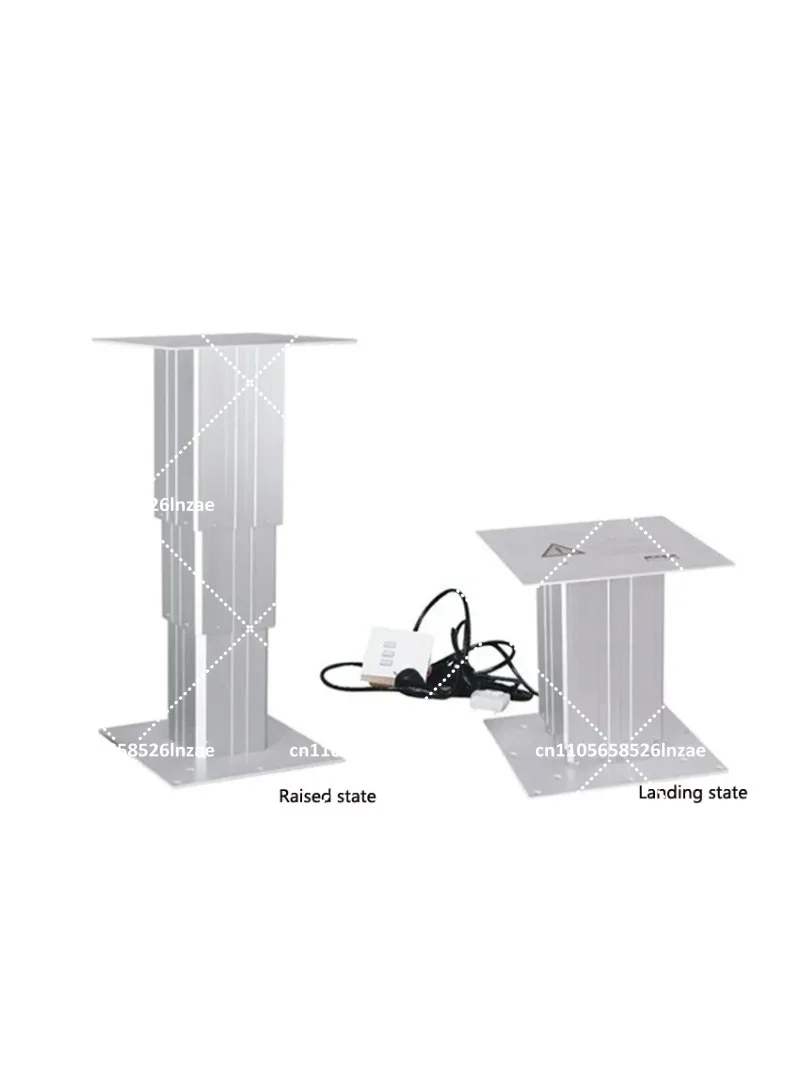 Electric Height Adjustable Standing Desk 80kg Capacity 310-680mm Range Automatic Lift Platform Aluminum Steel Frame 110-220VAC