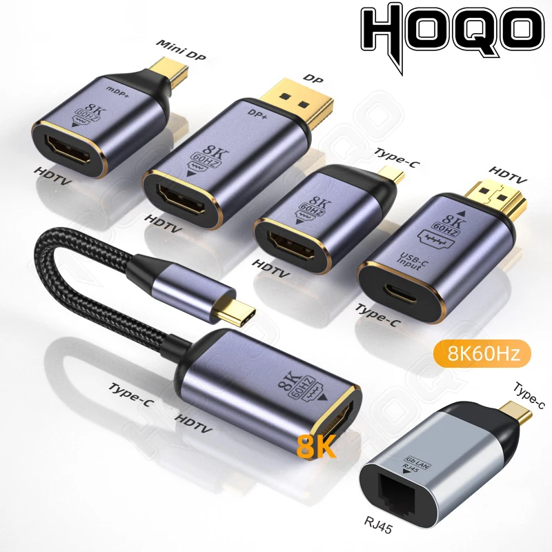 USB3.2 Type-c to HDMI  VGA DP MINI DP RJ45 Lan Adapter USB C to USB3.0 OTG converter adapter for macbook laptop PC Tablet
