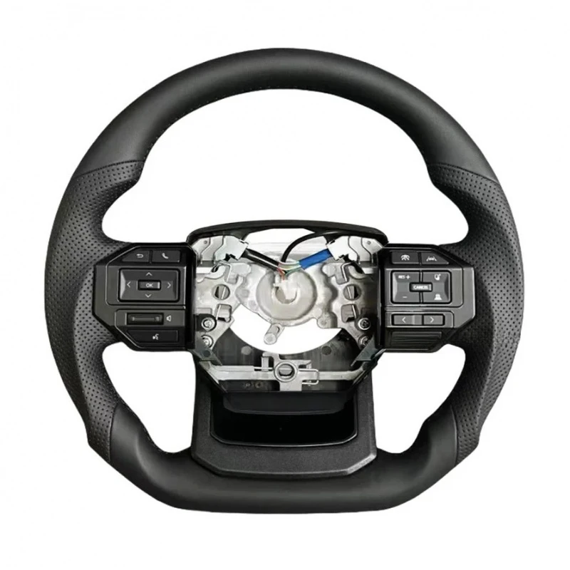 Leather Sport Steering Wheel Fit Hilux Fortuner Camry Corolla Hiace 86 Mark X Prado 120 Yaris RAV4 Interior Mod Parts