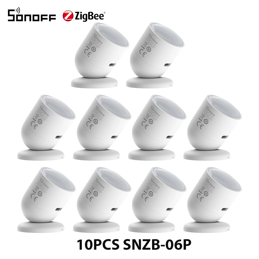 1-10PCS SONOFF SNZB-06P Zigbee Menselijke aanwezigheidssensor 5.8GHz Magnetron Radar Smart Scene ZBBridge-P eWeLink Alice Alexa Google