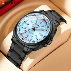 CURREN Simple Fashion Stainless Steel Bracelet Origianl Quartz Wristwatch New Creative Design Men's Watch