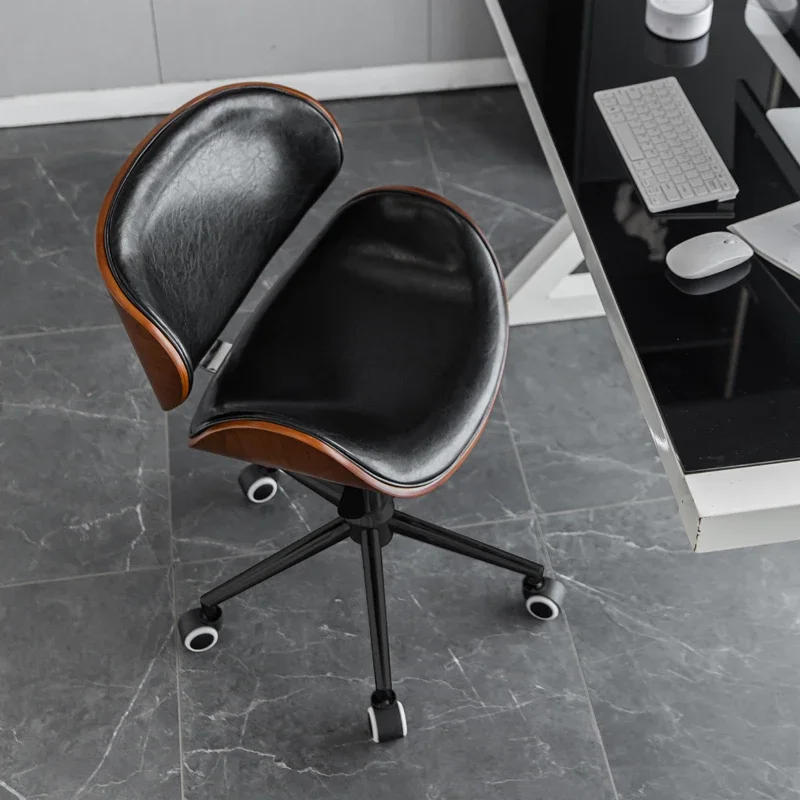 Металлический ремесленный офисный стул из нержавеющей стали, компьютерный стул из массива дерева, спинка стула-подъемник, вращающиеся стулья, рабочие стулья для общежития