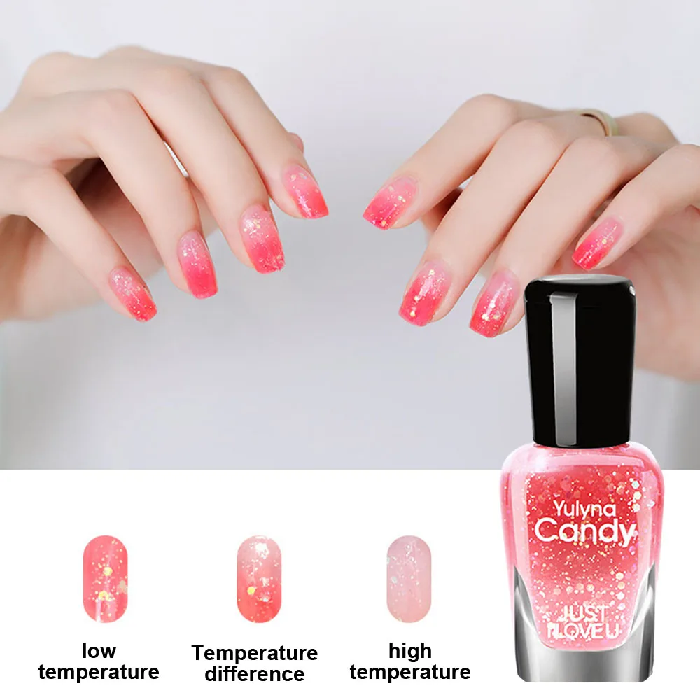 7ml Changing Color Liquid Nail Glue Fast Drying Non-odor Gel Nails Polish For Christmas Birthday Halloween