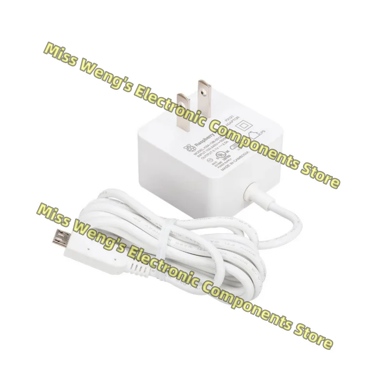 Raspberry Pi 5V 2.5A Micro USB Interface Power Adapter US Standard PI-PSU-5V2.5A-MICRO-US