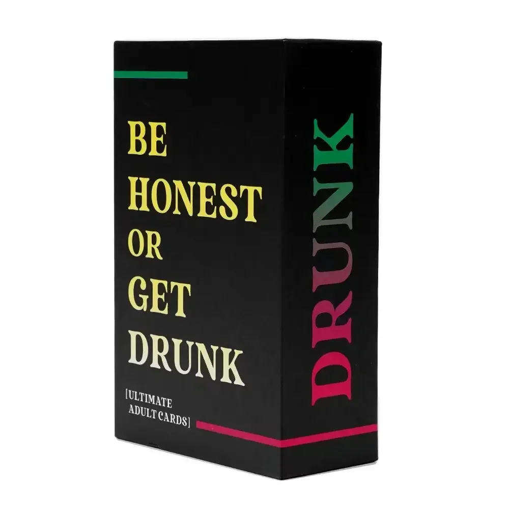 Newest Be Honest or Get Drunkes Ultimate Adult Card Game 77 Cards Party Board Games in Box English Version Drink Card Game