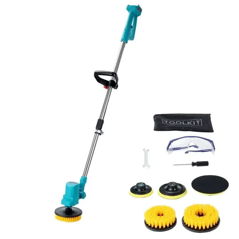 Heimerdinger Cordless Cleaning Brush Multi-Surface Adjustable Speed 60dB Quiet Interchangeable Brush Heads, No battery