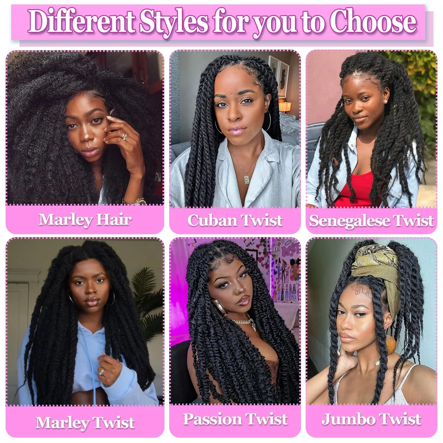 Marley Twist Braiding Hair - 18 Inch Soft Marley Twist Hair for Twists 1/3/8 Packs for Black Women Synthetic image 6