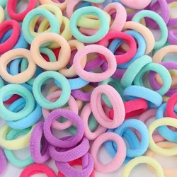 100 PCs Thumb Hair Ring Seamless Towel Ring Not Hurt Hair High Elasticity Rubber Band Cute Leather Band Girls Basic Headband