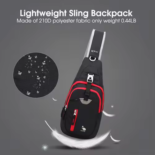 OIWAS Casual Crossbody Chest Bag Sling Shoulder Men's Bag One Strap Lightweight Male Bags Pouch DayPack for Men Travel Sport - Image 4