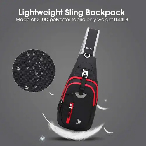 OIWAS Casual Crossbody Chest Bag Sling Shoulder Men's Bag One Strap Lightweight Male Bags Pouch DayPack for Men Travel Sport - Image 4