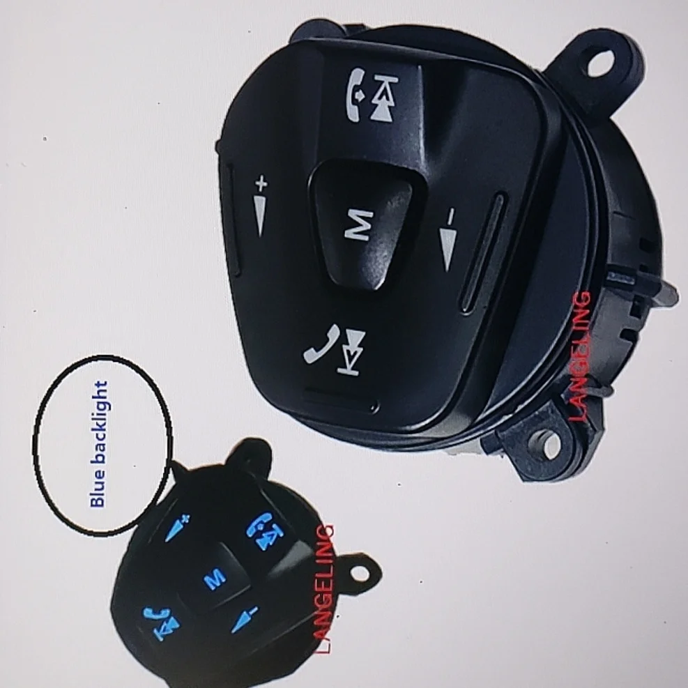 

For Ford Fiesta MK7 Ecosport 2013 Car Steering Wheel Button Left Side Blue Baclight Audio Volume Control Control Buttons