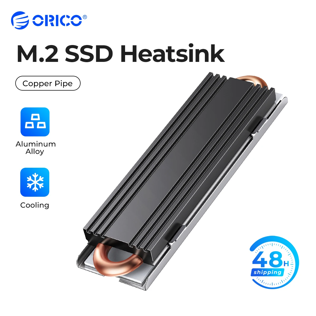 Disipador de calor de refrigeración de disco duro, disipador de calor de cobre, disipador de calor ssd de conducción de cobre para M.2 NGFF PCI-E NVME 2280 SD