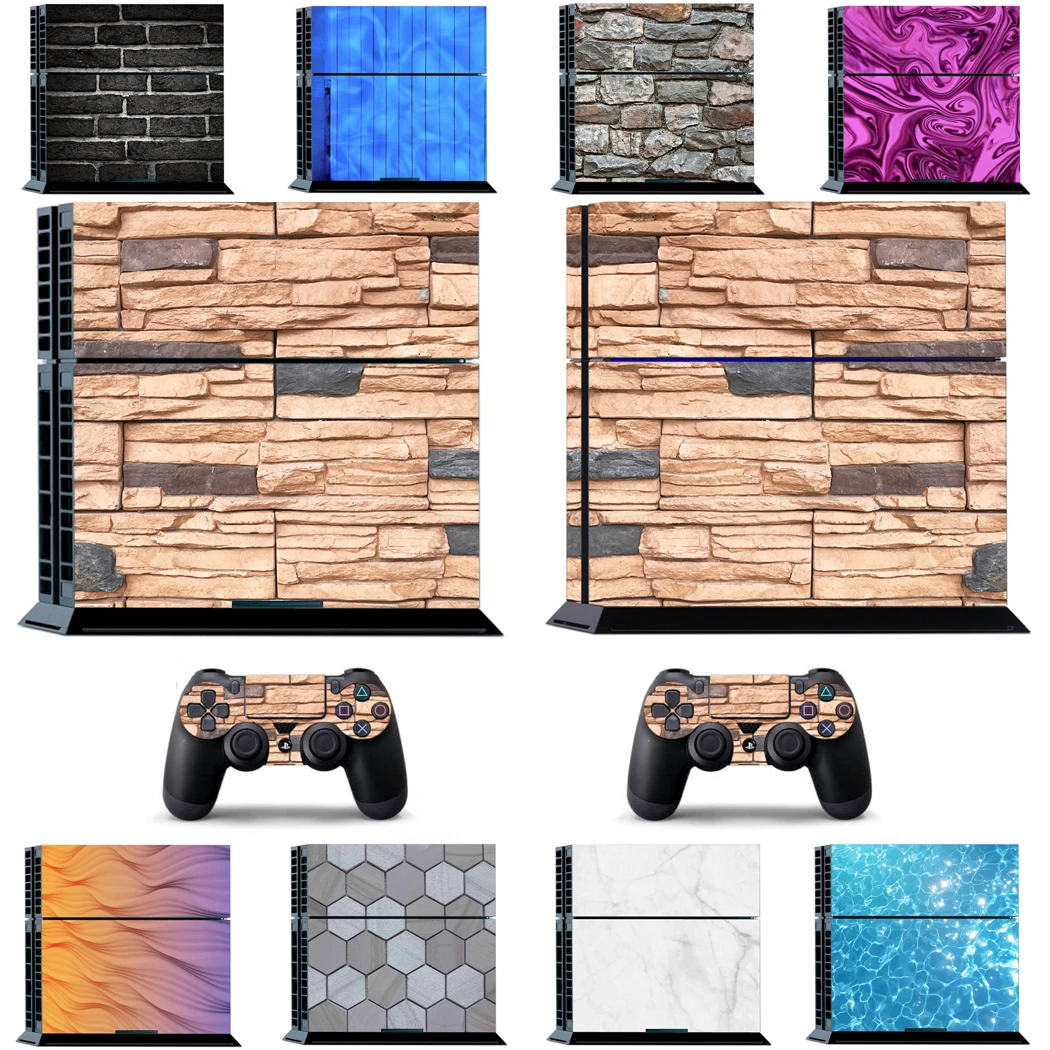 Pegatinas de piel de vinilo para Sony PS4 PlayStation 4 y 2 controller, Stones 1612